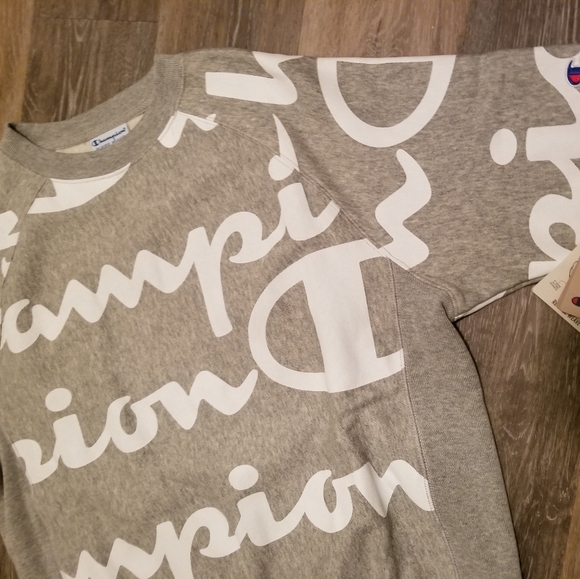 Champion All Over S/S Reverse Weave Sweatshirt - Picture 3 of 4